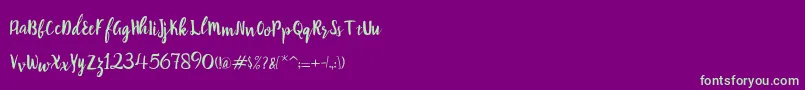 Robert Font – Green Fonts on Purple Background