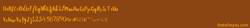 Robert Font – Orange Fonts on Brown Background