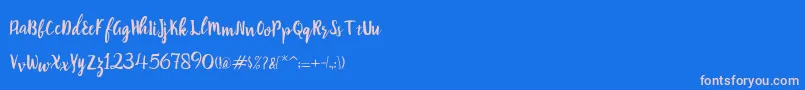 Robert Font – Pink Fonts on Blue Background