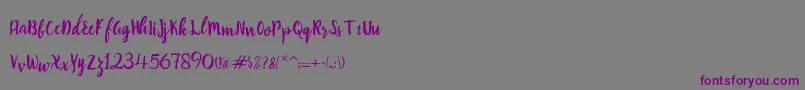 Шрифт Robert – фиолетовые шрифты на сером фоне