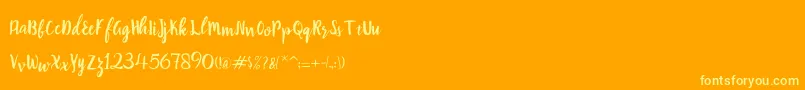 Robert Font – Yellow Fonts on Orange Background