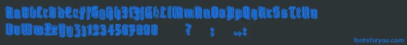 RobertFilled Font – Blue Fonts on Black Background