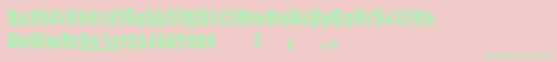 RobertFilled Font – Green Fonts on Pink Background