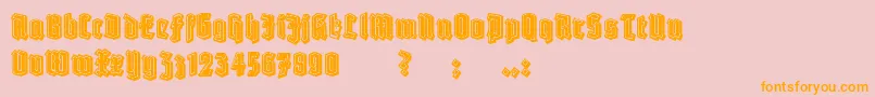 RobertFilled Font – Orange Fonts on Pink Background