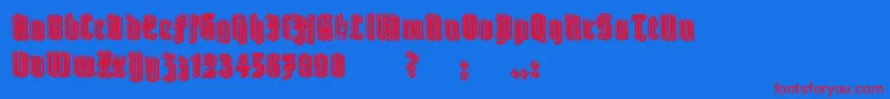 More about RobertFilled Font RobertFilled Font – Red Fonts on Blue Background