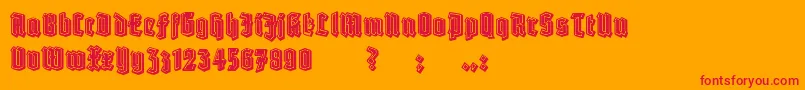 RobertFilled Font – Red Fonts on Orange Background