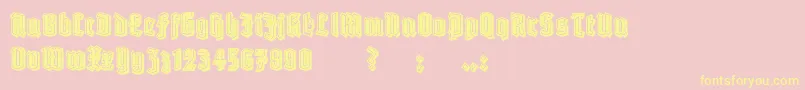 RobertFilled Font – Yellow Fonts on Pink Background