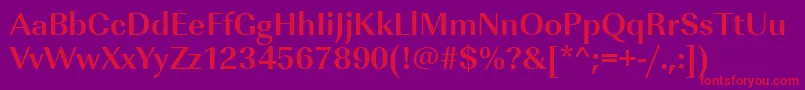 UrwimperialtBold Font – Red Fonts on Purple Background