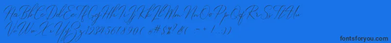 Robertortiz Font – Black Fonts on Blue Background