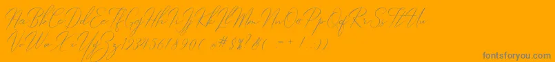Robertortiz-Schriftart – Graue Schriften auf orangefarbenem Hintergrund