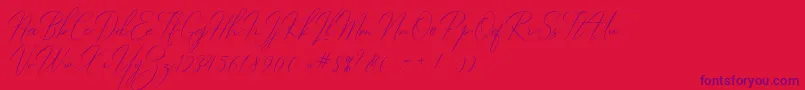 Robertortiz Font – Purple Fonts on Red Background