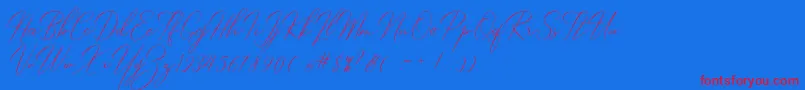 Robertortiz-fontti – punaiset fontit sinisellä taustalla