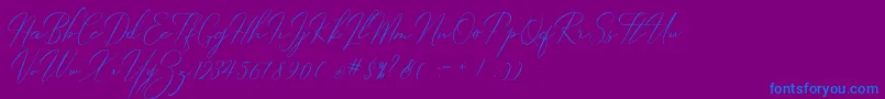 Robertortiz Font – Blue Fonts on Purple Background