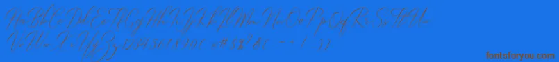 Шрифт Robertortiz – коричневые шрифты на синем фоне