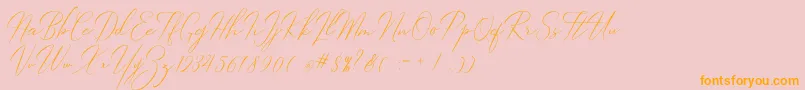 Robertortiz-Schriftart – Orangefarbene Schriften auf rosa Hintergrund