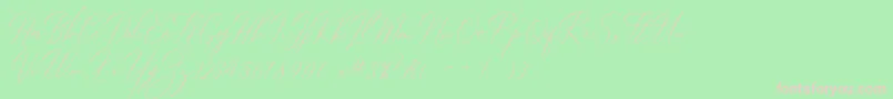 Robertortiz Font – Pink Fonts on Green Background