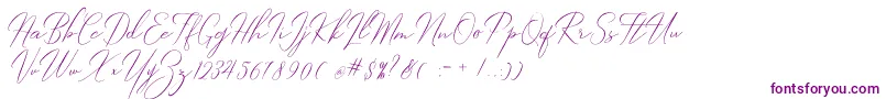 Robertortiz-Schriftart – Violette Schriften auf weißem Hintergrund