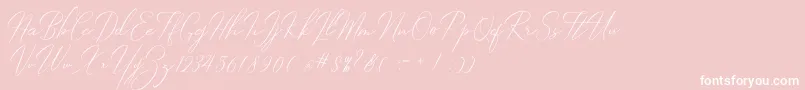 Robertortiz-fontti – valkoiset fontit vaaleanpunaisella taustalla