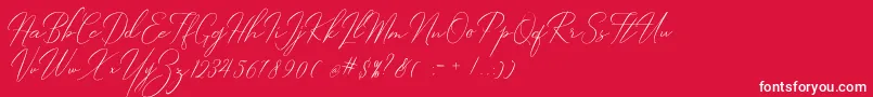 Robertortiz-Schriftart – Weiße Schriften auf rotem Hintergrund