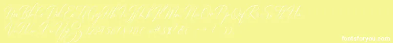 Czcionka Robertortiz – białe czcionki na żółtym tle