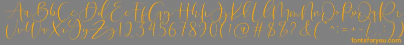 Roberts Humter-Schriftart – Orangefarbene Schriften auf grauem Hintergrund