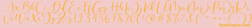 Roberts Humter-Schriftart – Orangefarbene Schriften auf rosa Hintergrund