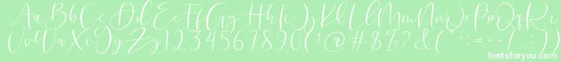 Roberts Humter Font – White Fonts on Green Background