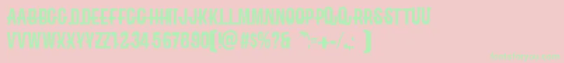 Robinson-Schriftart – Grüne Schriften auf rosa Hintergrund