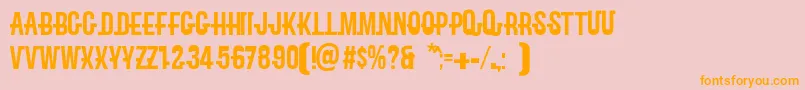Robinson Font – Orange Fonts on Pink Background