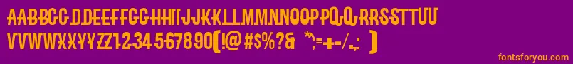 Saiba mais sobre a fonte Robinson Fonte Robinson – fontes laranjas em um fundo violeta