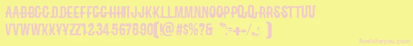 Robinson Font – Pink Fonts on Yellow Background