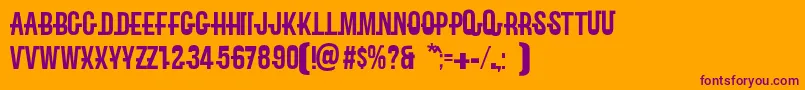 Robinson Font – Purple Fonts on Orange Background