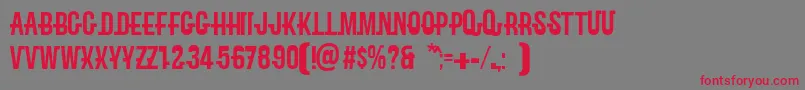 Robinson Font – Red Fonts on Gray Background