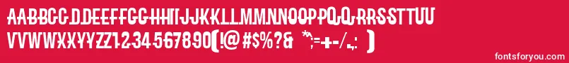 Robinson Font – White Fonts on Red Background