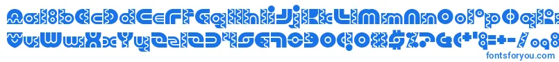 フォントRobo Arriba – 白い背景に青い文字