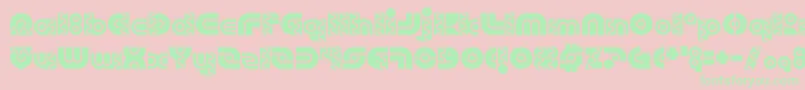 Robo Arriba Font – Green Fonts on Pink Background