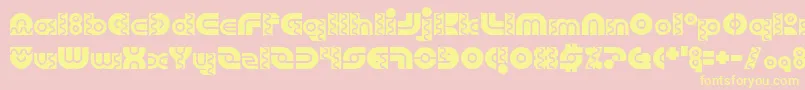 Robo Arriba Font – Yellow Fonts on Pink Background