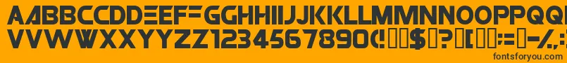 ROBO Font – Black Fonts on Orange Background