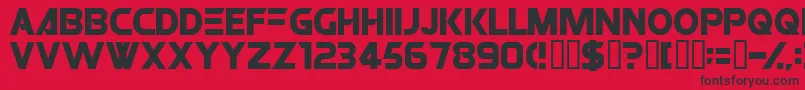 ROBO Font – Black Fonts on Red Background