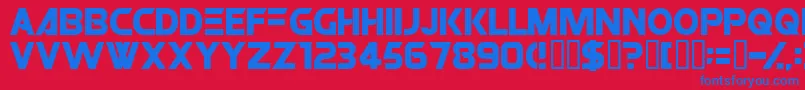 ROBO Font – Blue Fonts on Red Background