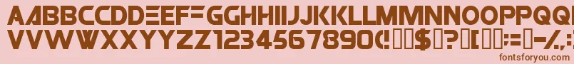 ROBO Font – Brown Fonts on Pink Background