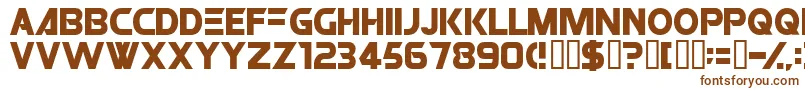 ROBO Font – Brown Fonts on White Background