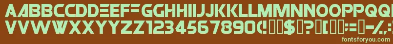 ROBO Font – Green Fonts on Brown Background