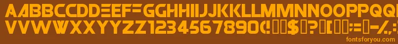ROBO Font – Orange Fonts on Brown Background