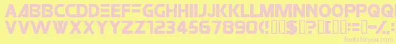 ROBO Font – Pink Fonts on Yellow Background