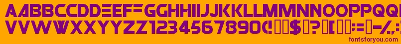 ROBO Font – Purple Fonts on Orange Background