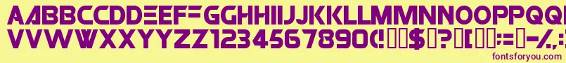 ROBO Font – Purple Fonts on Yellow Background