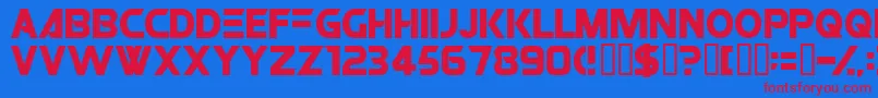 ROBO-fontti – punaiset fontit sinisellä taustalla