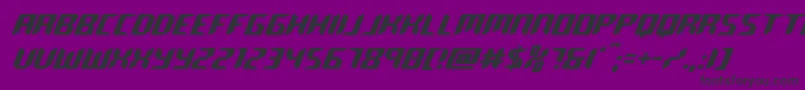 roboclone Font – Black Fonts on Purple Background