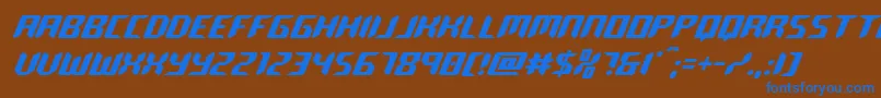 roboclone Font – Blue Fonts on Brown Background